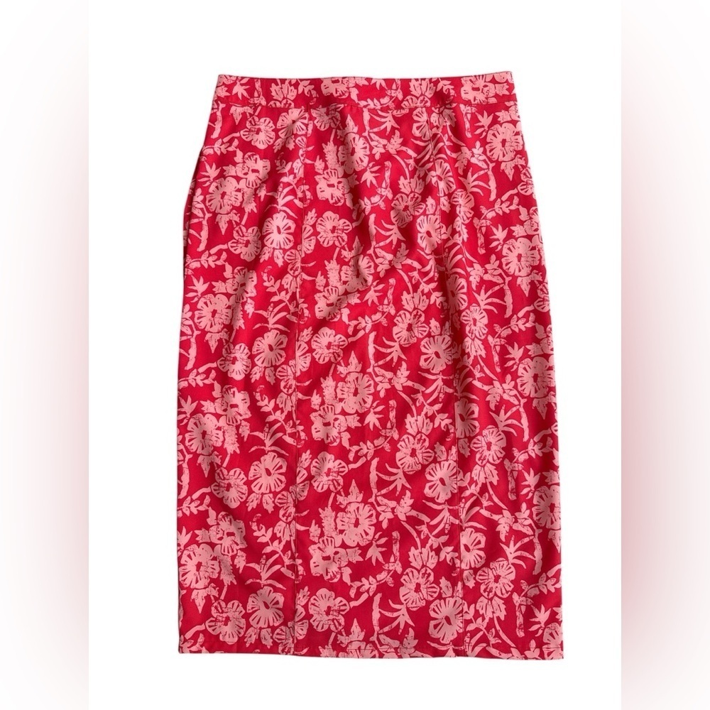 RipSkirt Hawaii Women's Red Floral Print Hawaii Beach Cover Skirt Size Large